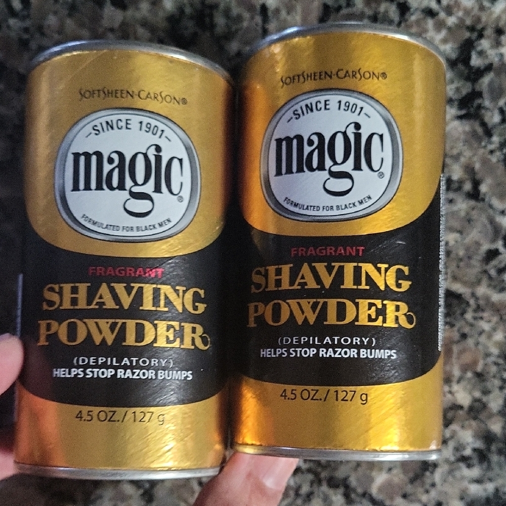 Lot of 2 New sealed Magic Shaving Powder Fragrant strength each 5 oz.